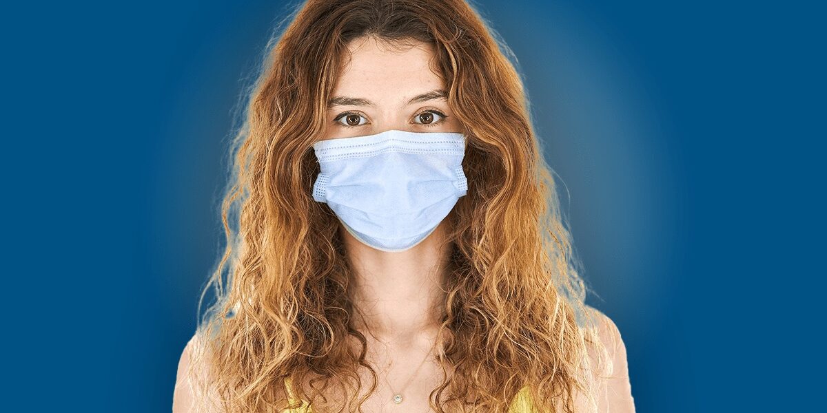 acne from mask color